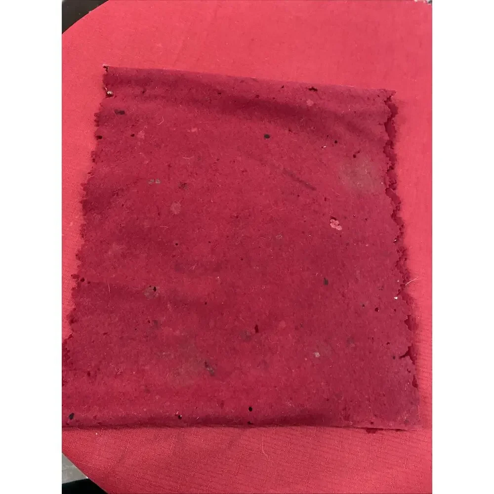 Antique Handmade In 1886-Red Felt With Yellow Flowers Table Runner 14”X 64”